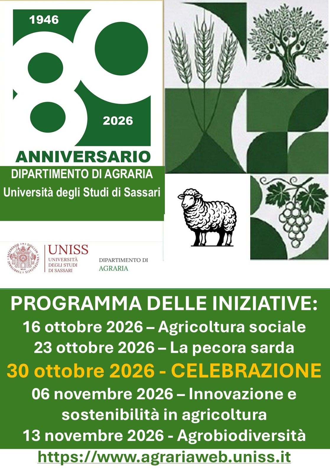 Locandina 80 Anniversario di Agraria