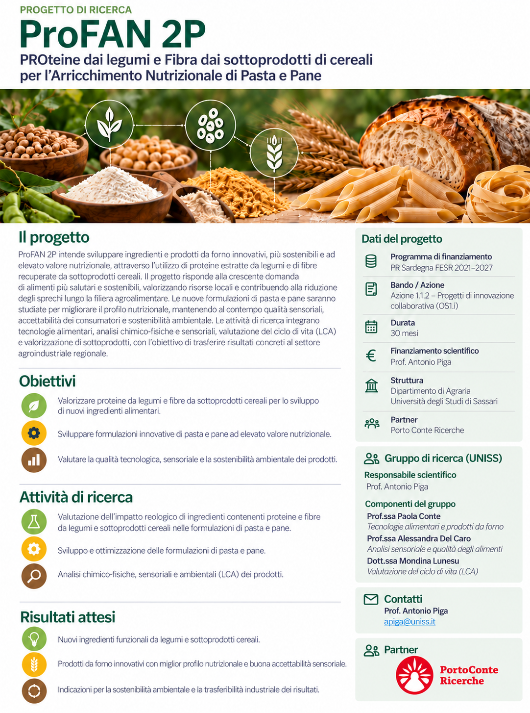 Progetto ProFAN 2P_ Legumi, Cereali e Innovazione